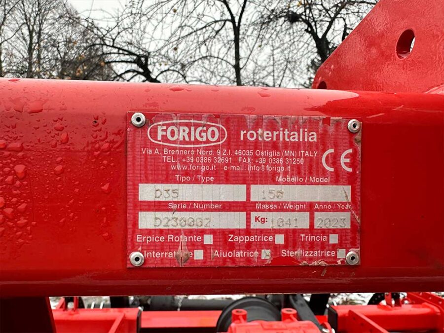 Грядоутворювач Forigo D35-150 з механічним катком